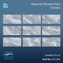 Serapool Oceano ( 33x66 cm ) Porselen Karo - m²'si