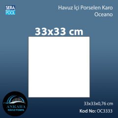 Oceano (33x33 cm) Porselen Karo - m² 'si
