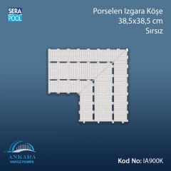 Apache Porselen Izgara Köşe - 38,5x38,5 cm Sırsız