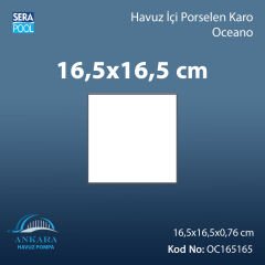 Oceano (16,5x16,5 cm) Porselen Karo - m² 'si