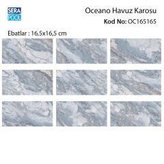 Oceano (16,5x16,5 cm) Porselen Karo - m² 'si