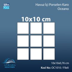 Oceano (10x10 cm / Fileli) Porselen Karo - m² 'si