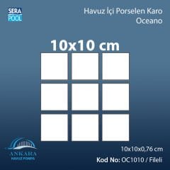 Oceano (10x10 cm / Fileli) Porselen Karo - m² 'si