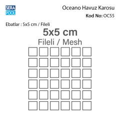 Oceano (5x5 cm / Fileli) Porselen Karo - m² 'si