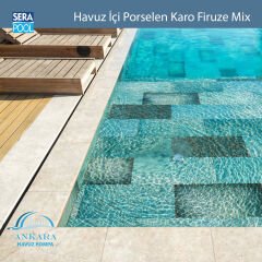 Firuze Mix (33x66x0,76 cm) Porselen Karo - m² 'si