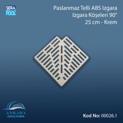 Izgara Köşesi 90° - 25 cm - Krem