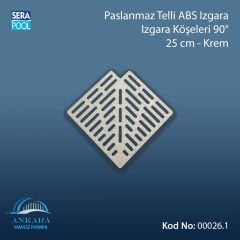 Izgara Köşesi 90° - 25 cm - Krem