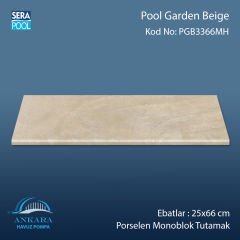 Pool Garden Beige 33x66x1,80 cm Porselen Monoblok Tutamak