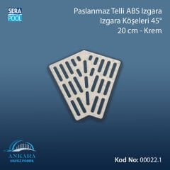 Izgara Köşesi 45° - 20 cm - Krem
