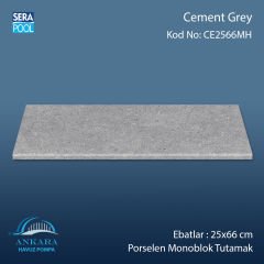 Cement Grey 25x66x1,80 cm Porselen Monoblok Tutamak