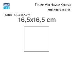 Firuze Mix (16,5x16,5 cm) Porselen Karo - m² 'si