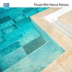 Firuze Mix (5x5 cm / Fileli) Porselen Karo - m² 'si