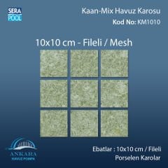 Kaan Mix (10x10 cm / Fileli) Porselen Karo - m² 'si
