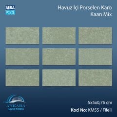 Kaan Mix (5x5 cm / Fileli) Porselen Karo - m² 'si