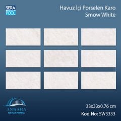 Snow White (33x33 cm) Porselen Karo - m² 'si