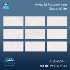 Snow White (11x33 cm / Fileli) Porselen Karo - m² 'si