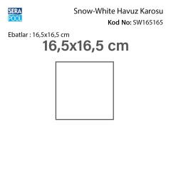 Snow White (16,5x16,5 cm) Porselen Karo - m² 'si