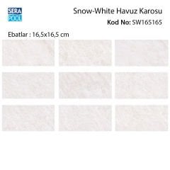 Snow White (16,5x16,5 cm) Porselen Karo - m² 'si