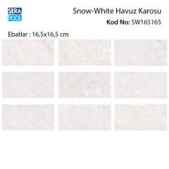 Snow White (16,5x16,5 cm) Porselen Karo - m² 'si