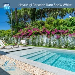 Snow White (16,5x16,5 cm) Porselen Karo - m² 'si