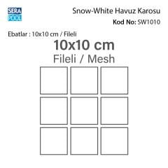 Snow White (10x10 cm / Fileli) Porselen Karo - m² 'si