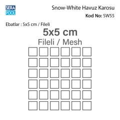 Snow White (5x5 cm / Fileli) Porselen Karo - m² 'si
