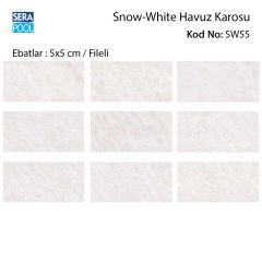 Snow White (5x5 cm / Fileli) Porselen Karo - m² 'si