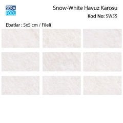 Snow White (5x5 cm / Fileli) Porselen Karo - m² 'si