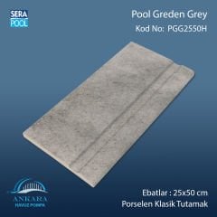 Pool Garden Grey 25x50 cm Porselen Klasik Tutamak