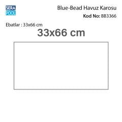 Blue Bead (33x66 cm) Porselen Karo - m² 'si