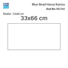 Blue Bead (33x66 cm) Porselen Karo - m² 'si