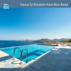 Blue Bead (33x66 cm) Porselen Karo - m² 'si