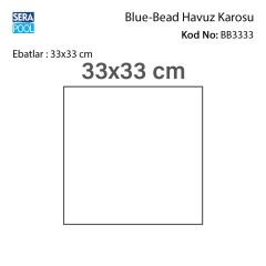 Blue Bead (33x33 cm) Porselen Karo - m² 'si