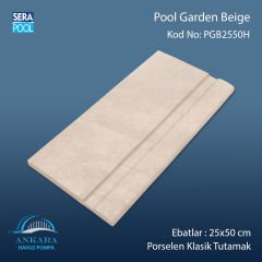 Pool Garden Beige 25x50 cm Porselen Tutamak