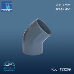 Ø110 mm Dirsek 45°