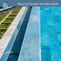 Blue Bead (11x33 cm / Fileli) Porselen Karo - m² 'si