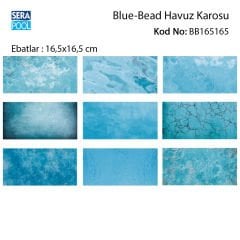 Blue Bead (16,5x16,5 cm) Porselen Karo - m² 'si
