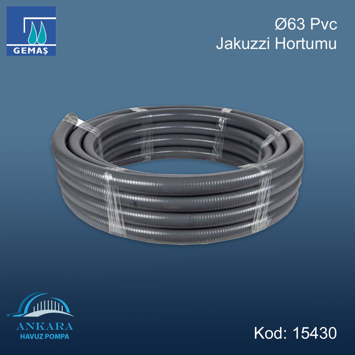 Ø63 Pvc Jakuzzi Hortumu (Metre Fiyatıdır)
