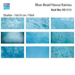 Blue Bead (10x10 cm / Fileli) Porselen Karo - m² 'si
