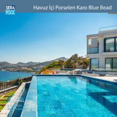 Blue Bead (5x5 cm / Fileli) Porselen Karo - m² 'si