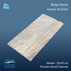 Beige Stone 25x50 cm Porselen Klasik Tutamak