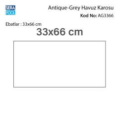 Antique Grey (33x66 cm) Porselen Karo - m² 'si