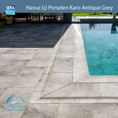 Antique Grey (33x66 cm) Porselen Karo - m² 'si