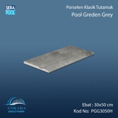 Pool Garden Grey 30x50 cm Porselen Tutamak