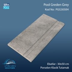 Pool Garden Grey 30x50 cm Porselen Tutamak