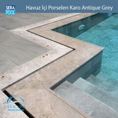 Antique Grey (5x5 cm / Fileli) Porselen Karo - m² 'si