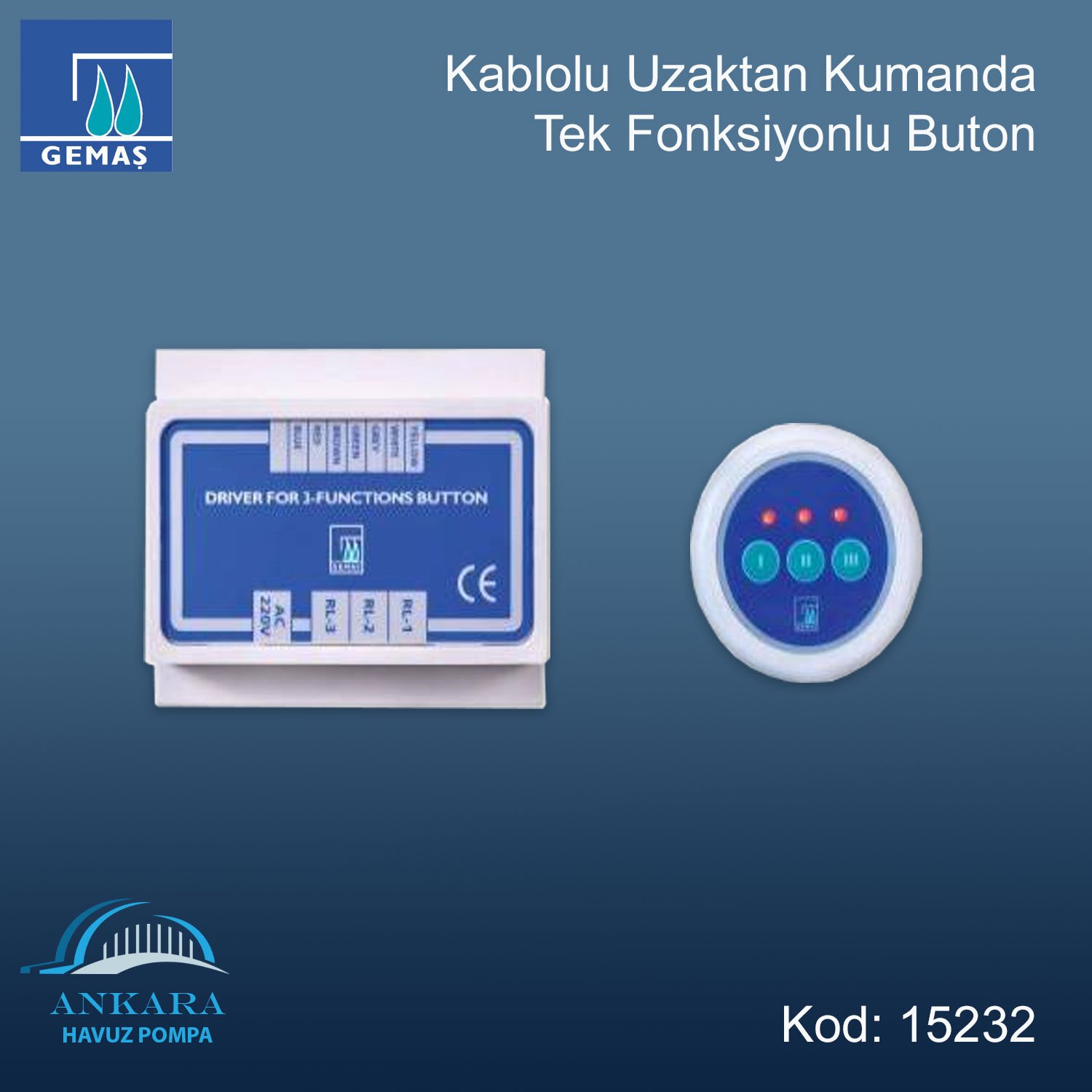 Kablolu Uzaktan Kumanda - Tek Fonksiyonlu Buton