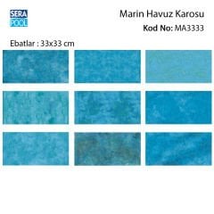 Marin (33x33 cm) Porselen Karo - m² 'si