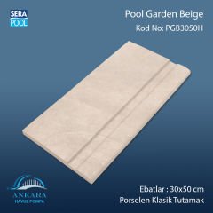 Pool Garden Beige 30x50 cm Porselen Tutamak