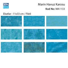 Marin (11x33 cm / Fileli) Porselen Karo - m² 'si